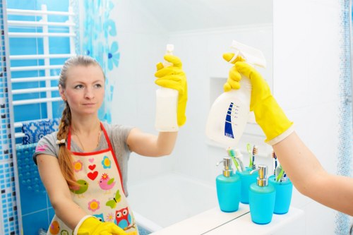 Professional move in cleaning in a freshly vacated home interior