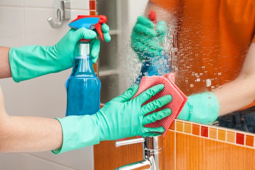 Professional after builders cleaning in a renovated room
