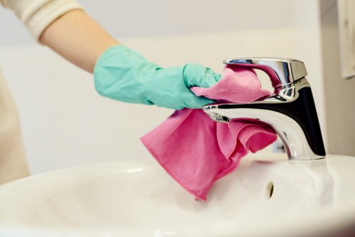 Clean and organized business interior after professional cleaning