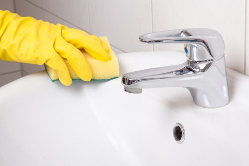 Tenant preparing a property for end of tenancy cleaning