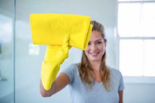 Kitchen regular cleaning with counters and appliances