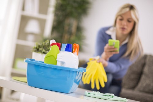 Deep cleaning service in a modern kitchen